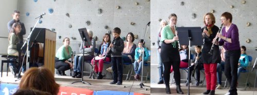 Les élèves de la classe de clarinette.