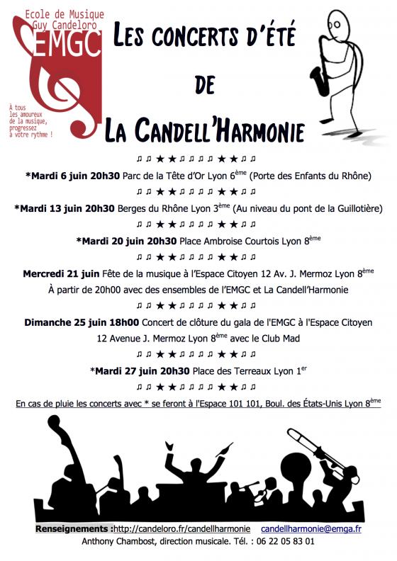 Concerts d'été 2017 Candell'Harmonie